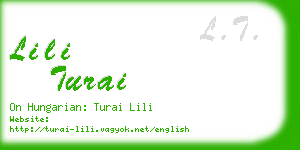 lili turai business card